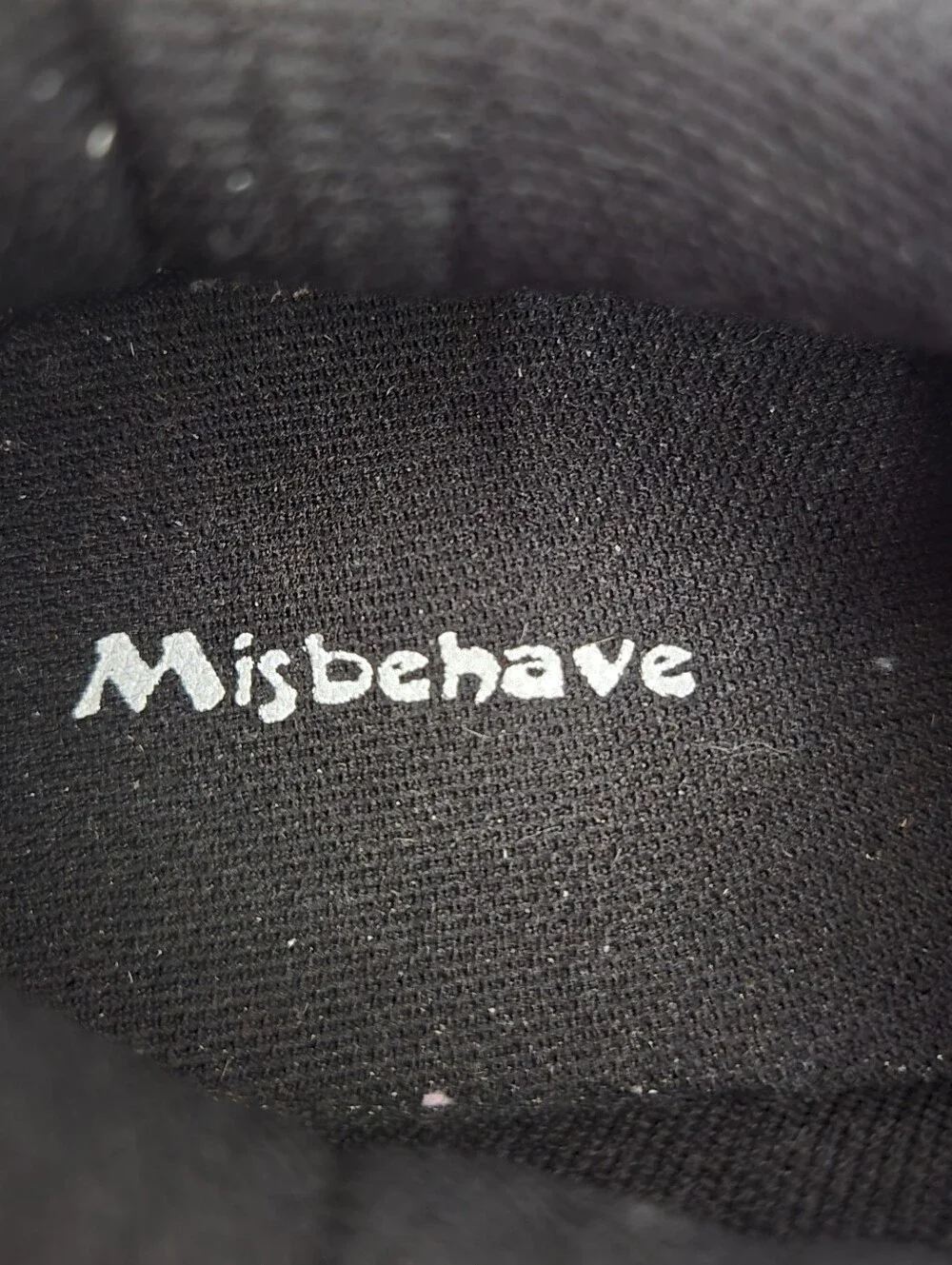 Misbehave Black Velvet Lace Up Casual Creeper Sneaker Platform Shoes Size 9